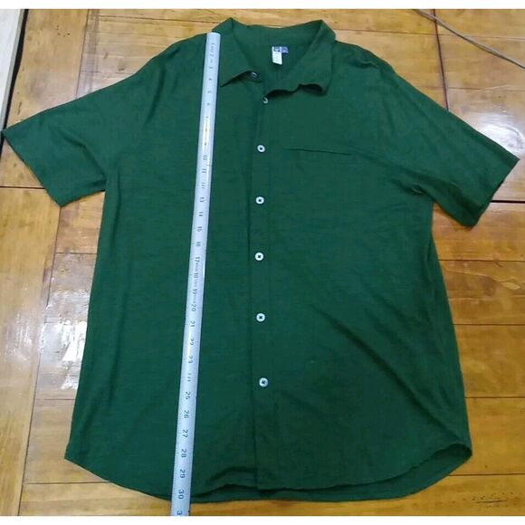 Ibex 100% Merino Wool Short Sleeve Polo Shirt Men's XL - Picture 3 of 4